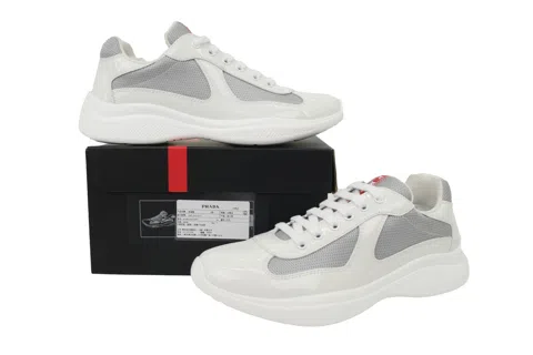 Prada Sneakers White/Silver Patent – photo 7
