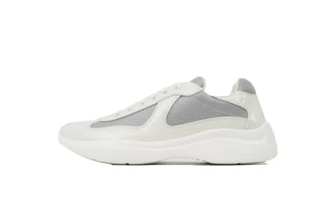 Prada Sneakers White/Silver Patent