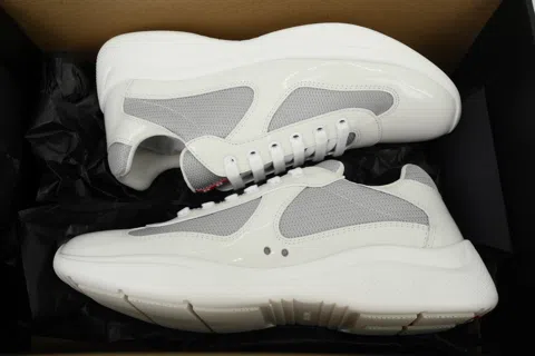 Prada Sneakers White/Silver Patent – photo 8