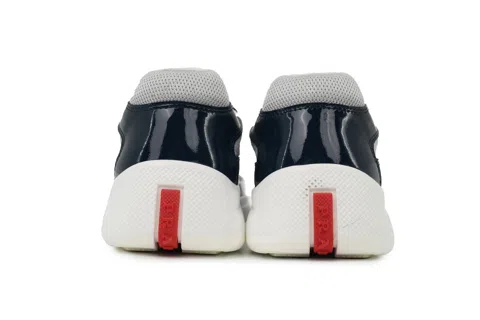 Prada Sneakers White/Blue Patent – photo 3