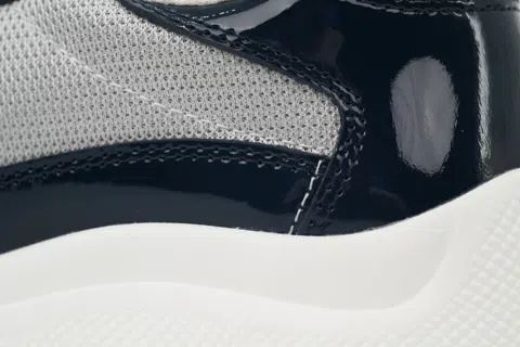 Prada Sneakers White/Blue Patent – photo 5
