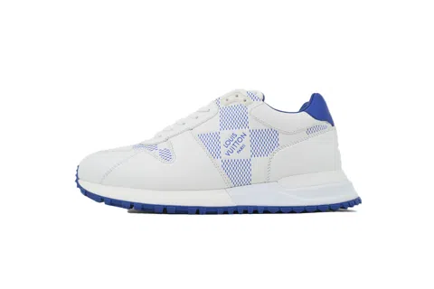 Louis Vuitton Running Shoes White/Blue Check