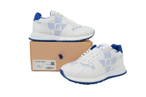Louis Vuitton Running Shoes White/Blue Check – photo 7