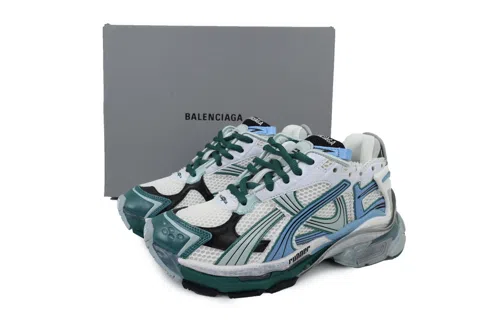 Balenciaga Runner White Green Blue – photo 7