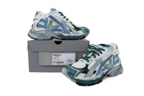 Balenciaga Runner White Green Blue – photo 6