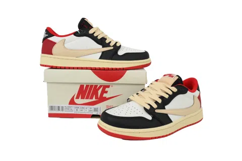 Travis Scott x Air Jordan 1 Low Black/White/Red – photo 7