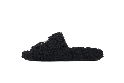 Balenciaga Furry Slide Black
