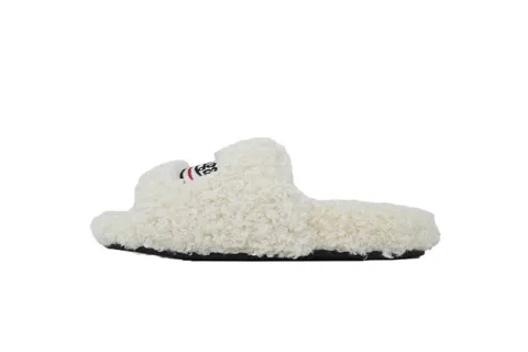 Balenciaga Furry Slide White