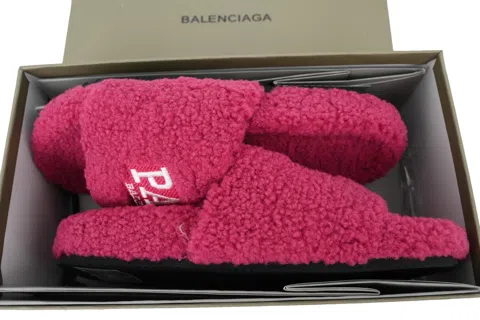 Balenciaga Furry Slide Bright Red – photo 9