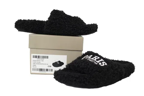 Balenciaga Furry Slide Black/White – photo 7