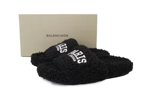 Balenciaga Furry Slide Black/White – photo 8