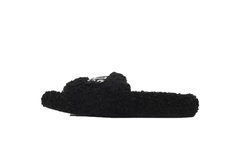 Balenciaga Furry Slide Black/White