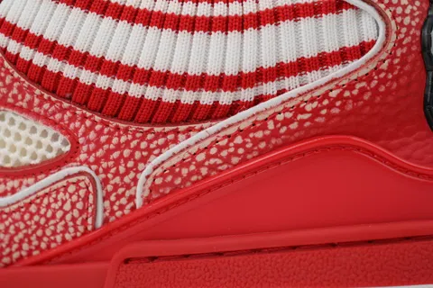 Louis Vuitton Trainer Red Wool – photo 5