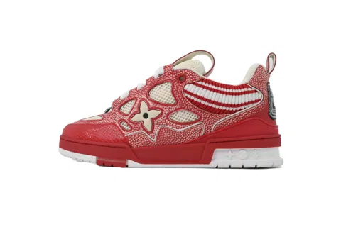 Louis Vuitton Trainer Red Wool