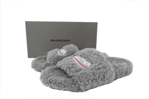 Balenciaga Furry Slide Grey – photo 7