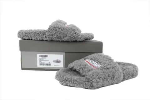 Balenciaga Furry Slide Grey – photo 8