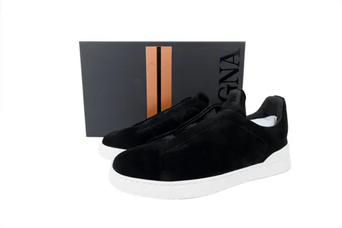 Zegna Sneakers Black Suede – photo 6