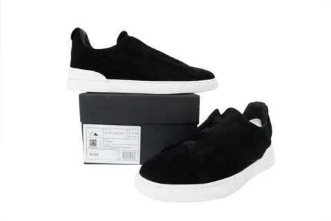 Zegna Sneakers Black Suede – photo 7