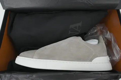Zegna Sneakers Grey Suede – photo 8