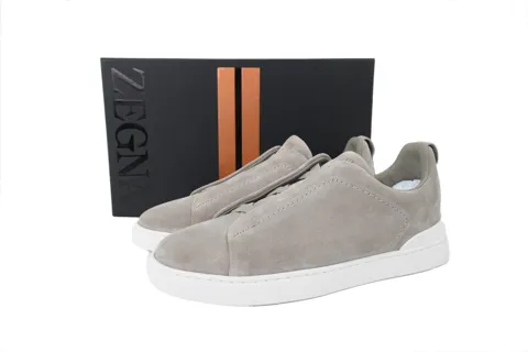 Zegna Sneakers Grey Suede – photo 6