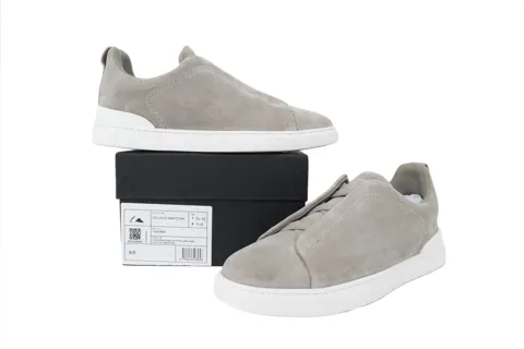 Zegna Sneakers Grey Suede – photo 7