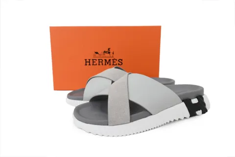 Hermès Slides Grey – photo 7