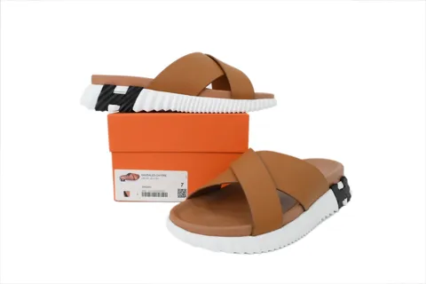 Hermès Slides Brown – photo 8