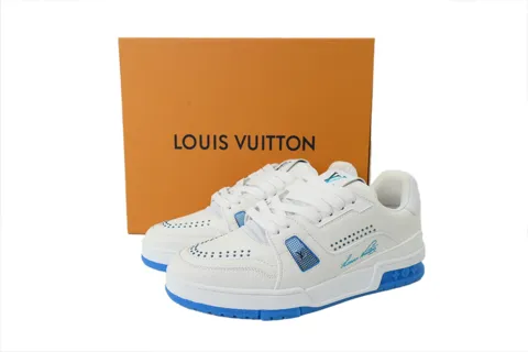 Louis Vuitton Trainer White/Blue Studded – photo 6