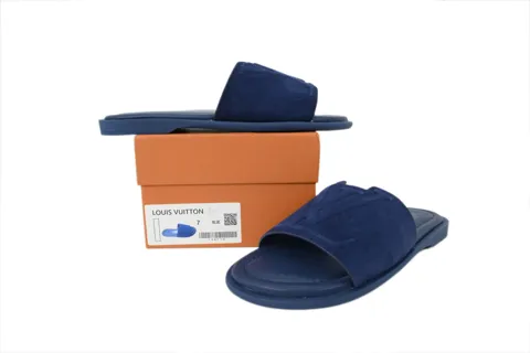 Louis Vuitton Portofino Mule Blue Velvet – photo 7