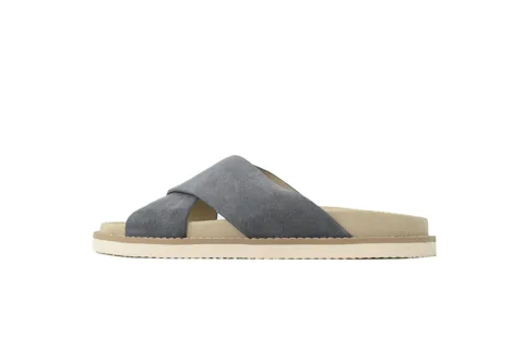 Brunello Cucinelli Suede Slide Grey