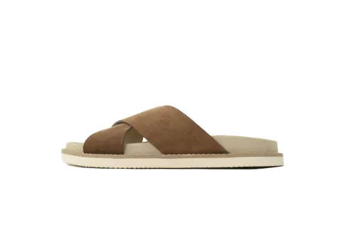 Brunello Cucinelli Suede Slide Chestnut