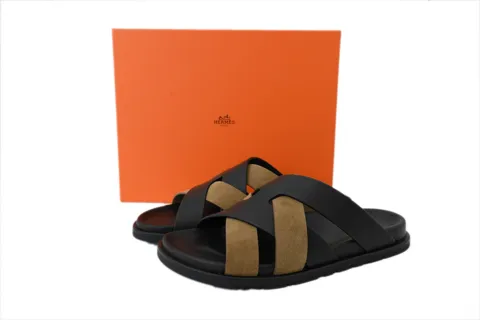 Hermès Slides Black/Brown – photo 6