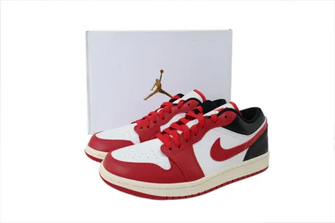 Air Jordan 1 Low White Gym Red – photo 6