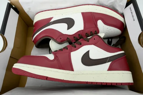 Air Jordan 1 Low Sail Baroque Brown Team Red – photo 8