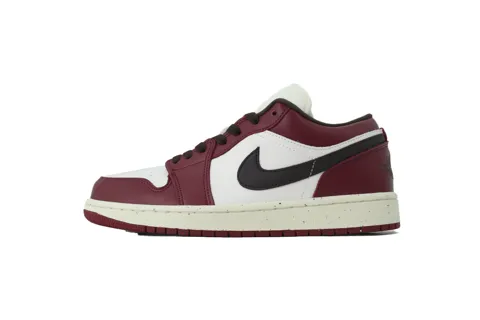 Air Jordan 1 Low Sail Baroque Brown Team Red
