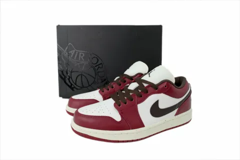 Air Jordan 1 Low Sail Baroque Brown Team Red – photo 6