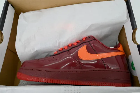 Nike Air Force 1 Low Patent Leather Dark Team Red – photo 8