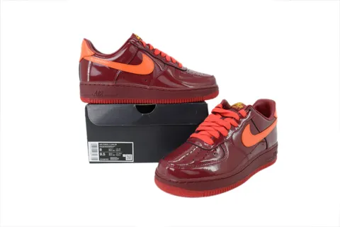 Nike Air Force 1 Low Patent Leather Dark Team Red – photo 7