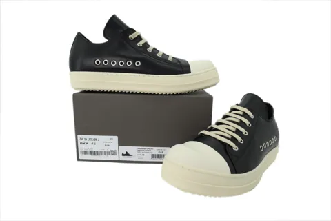 Rick Owens Low Sneaks Black Milk – photo 7