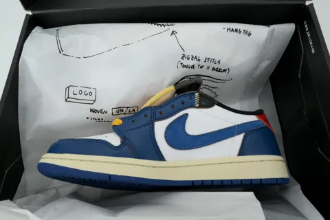 Union x Air Jordan 1 Low Blue/Black/Red – photo 8