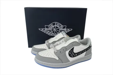 Dior x Air Jordan 1 Low Grey/White – photo 6