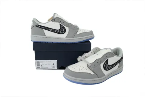Dior x Air Jordan 1 Low Grey/White – photo 7