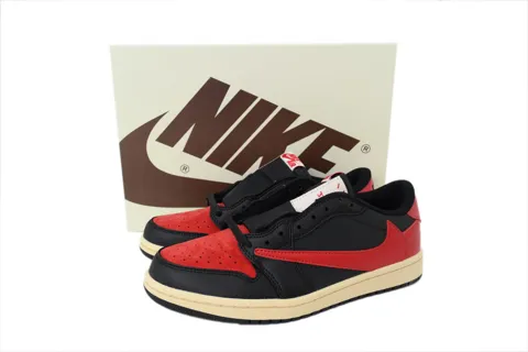 Travis Scott x Air Jordan 1 Low Red/Black – photo 6