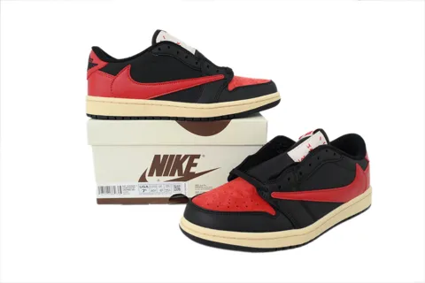 Travis Scott x Air Jordan 1 Low Red/Black – photo 7