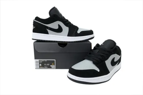 Air Jordan 1 Low Black Light Smoke Grey White – photo 7