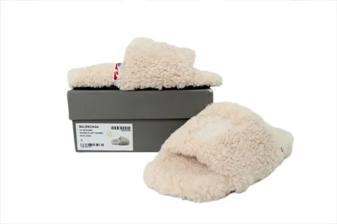 NBA x Balenciaga Furry Slide White – photo 9