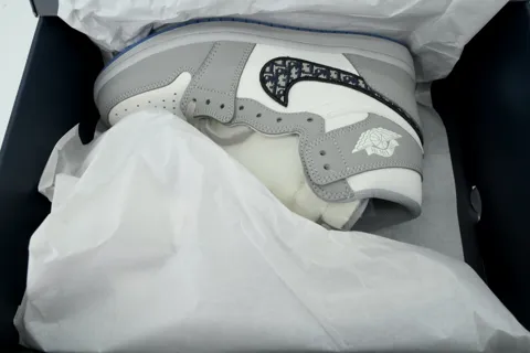 Dior x Air Jordan 1 High Grey/White – photo 8