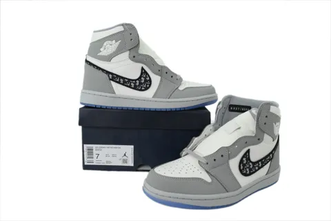 Dior x Air Jordan 1 High Grey/White – photo 7