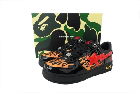 Bape Sta Orange Black and Red Flames – photo 6