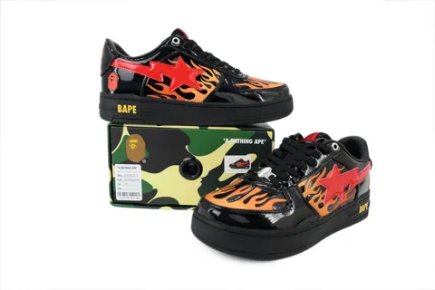 Bape Sta Orange Black and Red Flames – photo 7